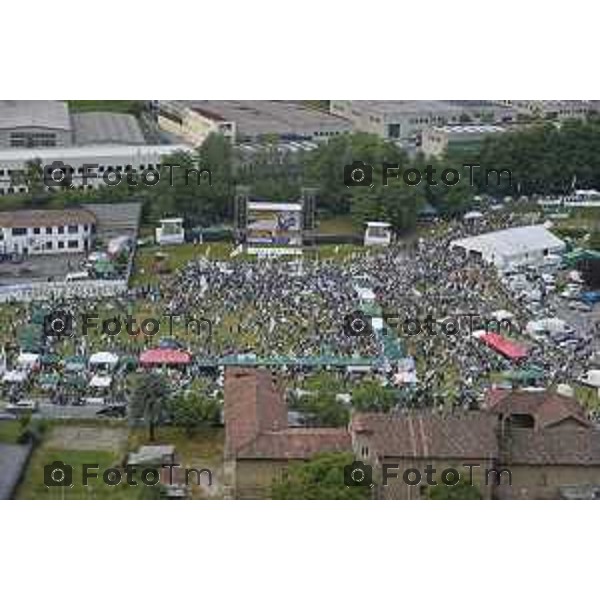 Pontida, raduno leghista domenica 21 giugno 2015 nella foto