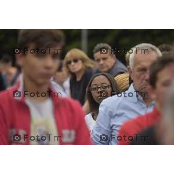 Caravaggio 20 mila fedeli del Movimento di Comunione e Liberazione al Santuario “Santa Maria Del Fonte” per celebrazione dell’Anno Santo della Misericordia .Nella foto i 29 mila fedeli