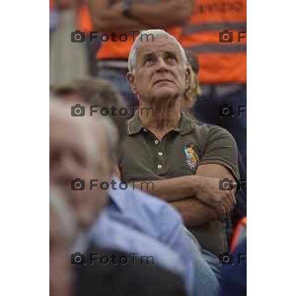 Caravaggio 20 mila fedeli del Movimento di Comunione e Liberazione al Santuario “Santa Maria Del Fonte” per celebrazione dell’Anno Santo della Misericordia .Nella foto Formigoni Roberto ex pres reg Lombardia