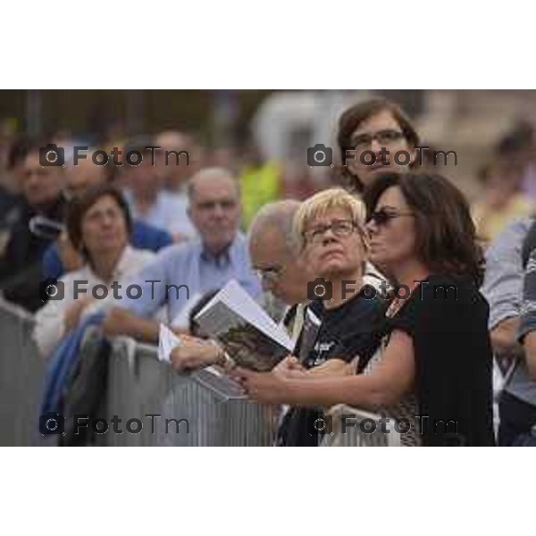 Caravaggio 20 mila fedeli del Movimento di Comunione e Liberazione al Santuario “Santa Maria Del Fonte” per celebrazione dell’Anno Santo della Misericordia .Nella foto i 29 mila fedeli