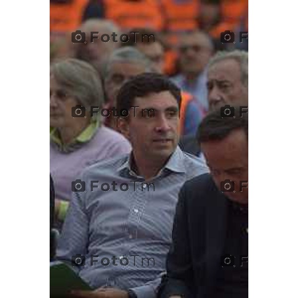 Caravaggio 20 mila fedeli del Movimento di Comunione e Liberazione al Santuario “Santa Maria Del Fonte” per celebrazione dell’Anno Santo della Misericordia .Nella foto davide Prosperi Numero due della fratellanza e ricercatore alla bicocca