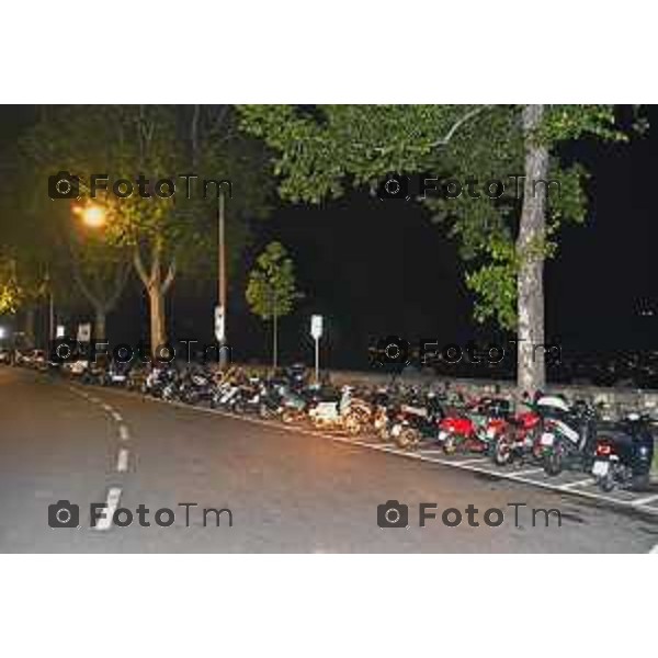 Bergamo Città Alta gli spazi estivi e il via libera alle moto. parcheggi sant\'Agostino