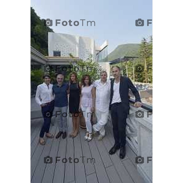 Terme di San pellegrino, il pool di iarchitetti presenta come è stato organizzata la costruzione e la riqualificazione nella foto da sx Silvia Sisi architetto- Alessandro Bolis art director - Direttore terme Francesca Martinelli.- Mariela Goncalves Architetto- Marco Ferreri Architetto- Mauro Piantelli capo architetti