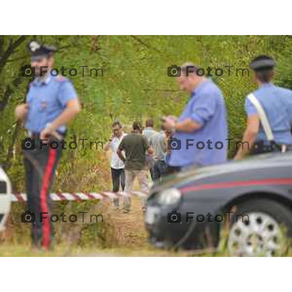 Cologno al Serio, omicidio in localita Fornasette nella foto i rilievi dei carabinieri