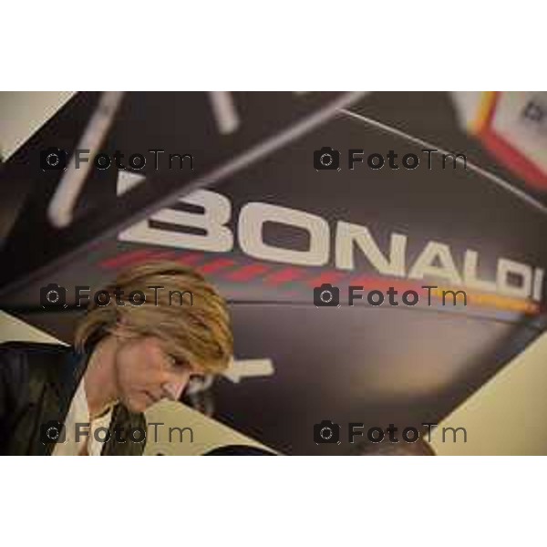 Bergamo Presentazione nuova officina corse Bonaldi motorsport, e la nuova huraca gt3 affidata al giovane pilota Patrik Kujala nella foto Simona Bonaldi Ad Grupp Bonaldi