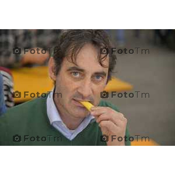 Pontida ( BG) pranzo dei lavoratori a Pontida Salvini da inizio alla kermes leghista sui pratoni famosi NELLA FOTO Fotogramma Bergamo-Tiziano Manzoni