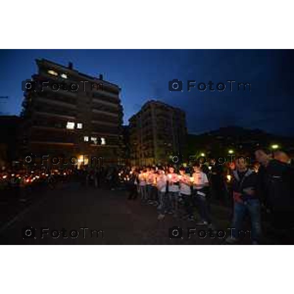 Lovere,veglia Marco Gusmini Fotogramma Bergamo-Tiziano Manzoni