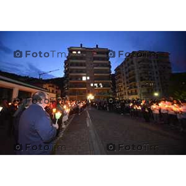 Lovere,veglia Marco Gusmini Fotogramma Bergamo-Tiziano Manzoni