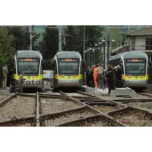 Bergamo immagini inaugurazione tram delle valli Bergamoi Albino foto Tiziano Manzoni-fotogramma Bergamo