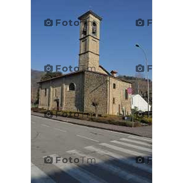 Sotto il Monte papa Giovanni XXXIII e i suoi luoghi nella foto: foto la chiesa dove è stato battezzato papa giovanni Tiziano Manzoni Fotogramma Bergamo