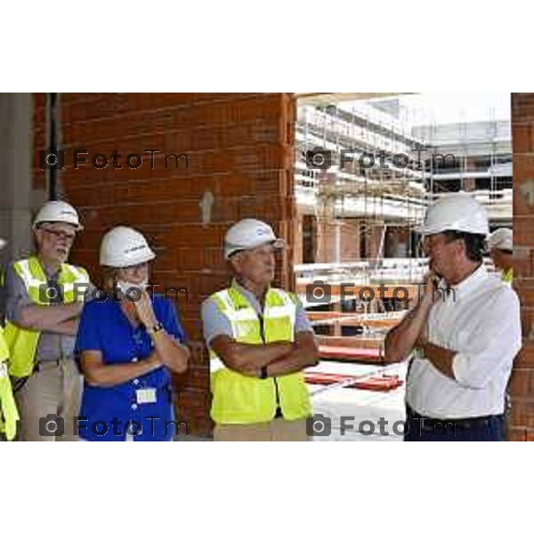 Foto Manzoni Tiziano/LaPresse 27-07-2022 Bergamo visita al cantiere cantiere Fondazione Carisma,nuovo centro assistenza delle persone affette da demenza. Ing. Miro Radici, e il Sindaco di Bergamo,Giorgio Gori.