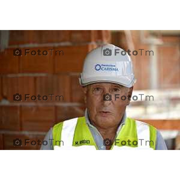 Foto Manzoni Tiziano/LaPresse 27-07-2022 Bergamo visita al cantiere cantiere Fondazione Carisma,nuovo centro assistenza delle persone affette da demenza. Ing. Miro Radici, e il Sindaco di Bergamo,Giorgio Gori.