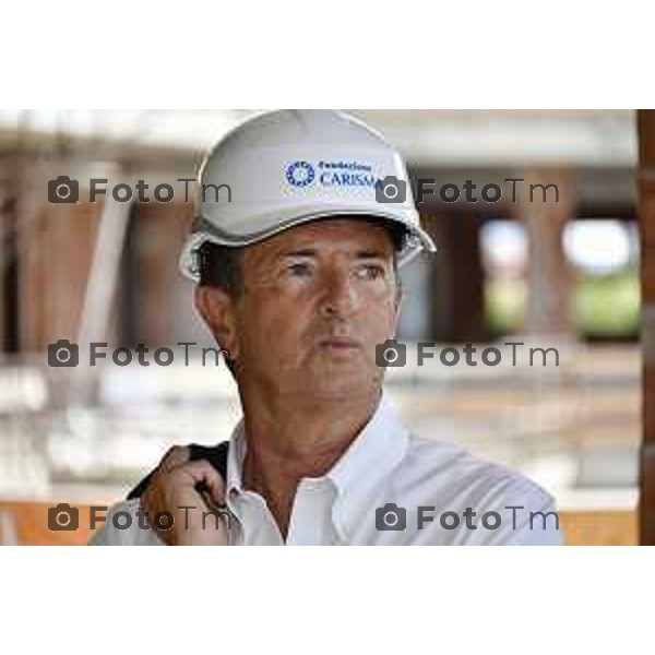 Foto Manzoni Tiziano/LaPresse 27-07-2022 Bergamo visita al cantiere cantiere Fondazione Carisma,nuovo centro assistenza delle persone affette da demenza. Ing. Miro Radici, e il Sindaco di Bergamo,Giorgio Gori.