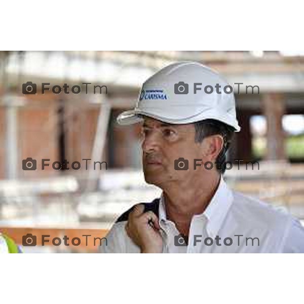 Foto Manzoni Tiziano/LaPresse 27-07-2022 Bergamo visita al cantiere cantiere Fondazione Carisma,nuovo centro assistenza delle persone affette da demenza. Ing. Miro Radici, e il Sindaco di Bergamo,Giorgio Gori.