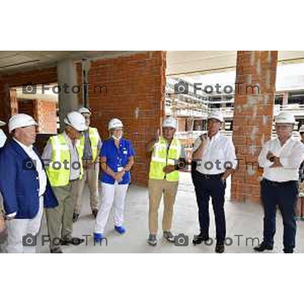 Foto Manzoni Tiziano/LaPresse 27-07-2022 Bergamo visita al cantiere cantiere Fondazione Carisma,nuovo centro assistenza delle persone affette da demenza. Ing. Miro Radici, e il Sindaco di Bergamo,Giorgio Gori.