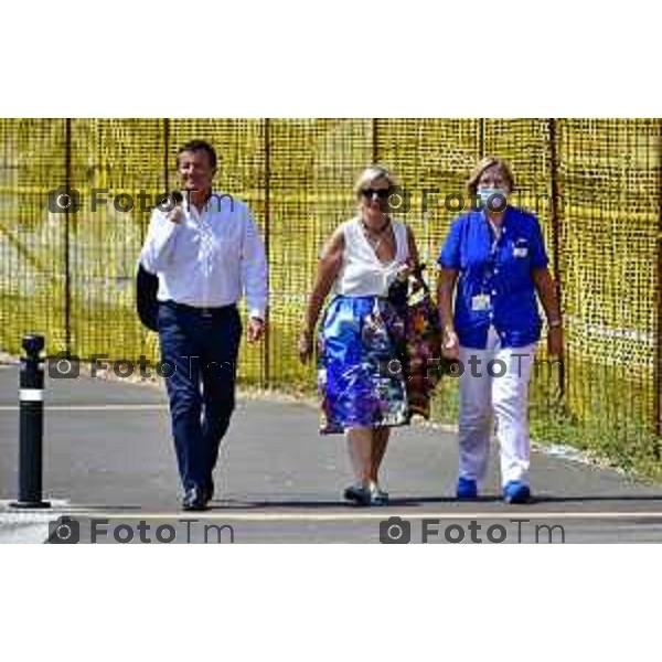 Foto Manzoni Tiziano/LaPresse 27-07-2022 Bergamo visita al cantiere cantiere Fondazione Carisma,nuovo centro assistenza delle persone affette da demenza. Ing. Miro Radici, e il Sindaco di Bergamo,Giorgio Gori.