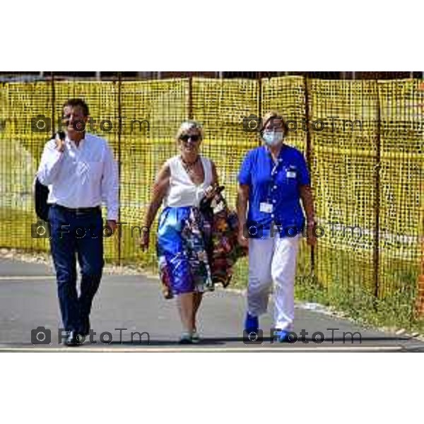 Foto Manzoni Tiziano/LaPresse 27-07-2022 Bergamo visita al cantiere cantiere Fondazione Carisma,nuovo centro assistenza delle persone affette da demenza. Ing. Miro Radici, e il Sindaco di Bergamo,Giorgio Gori.