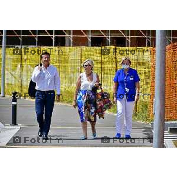 Foto Manzoni Tiziano/LaPresse 27-07-2022 Bergamo visita al cantiere cantiere Fondazione Carisma,nuovo centro assistenza delle persone affette da demenza. Ing. Miro Radici, e il Sindaco di Bergamo,Giorgio Gori.