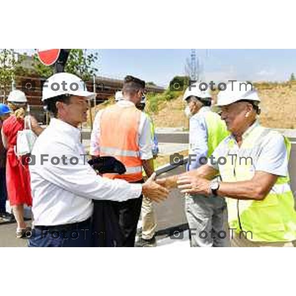 Foto Manzoni Tiziano/LaPresse 27-07-2022 Bergamo visita al cantiere cantiere Fondazione Carisma,nuovo centro assistenza delle persone affette da demenza. Ing. Miro Radici, e il Sindaco di Bergamo,Giorgio Gori.