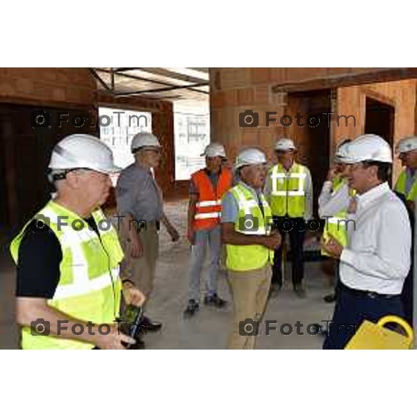 Foto Manzoni Tiziano/LaPresse 27-07-2022 Bergamo visita al cantiere cantiere Fondazione Carisma,nuovo centro assistenza delle persone affette da demenza. Ing. Miro Radici, e il Sindaco di Bergamo,Giorgio Gori.