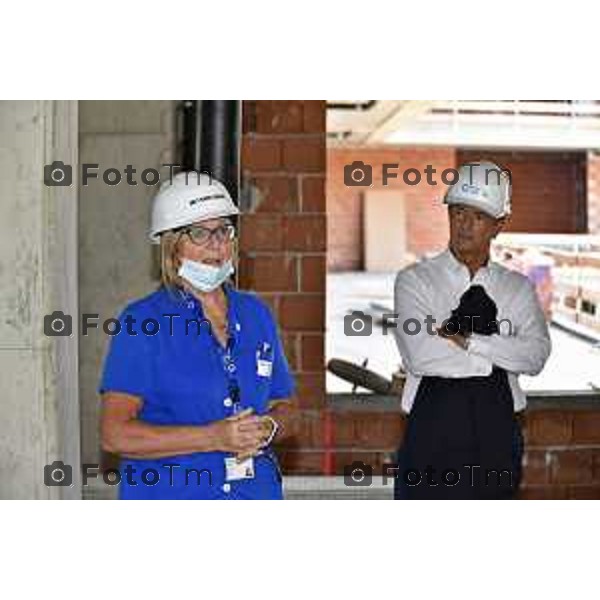 Foto Manzoni Tiziano/LaPresse 27-07-2022 Bergamo visita al cantiere cantiere Fondazione Carisma,nuovo centro assistenza delle persone affette da demenza. Ing. Miro Radici, e il Sindaco di Bergamo,Giorgio Gori. Gloria Belotti