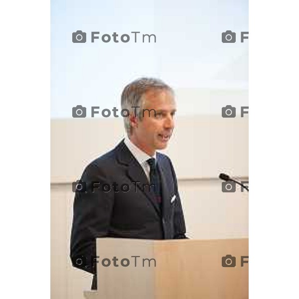 Stezzano c/o Km rosso inaugurazione di i.lab, il nuovo centro Ricerca e Innovazione del Gruppo Italcementi Nella foto Carlo Pesenti foto Tiziano Manzoni Fotogramma Bergamo