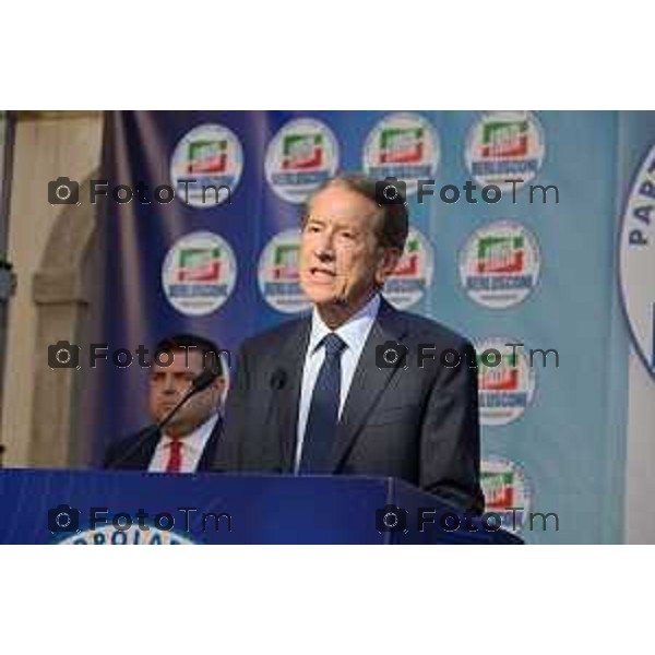 Bergamo Tiziano Manzoni/LaPresse 10-09- 2022 Italia Cronaca Brignano Gera D\'Adda, Bg Apertura campagna elettorale Forza italia Alessandro Sorte Giulio Terzi di Sant\'Agata