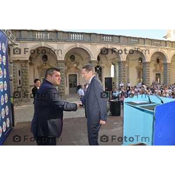 Bergamo Tiziano Manzoni/LaPresse 10-09- 2022 Italia Cronaca Brignano Gera D\'Adda, Bg Apertura campagna elettorale Forza italia Alessandro Sorte Giulio Terzi di Sant\'Agata