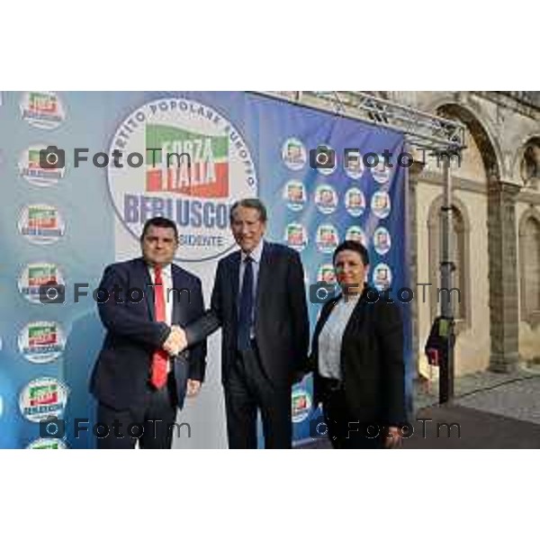 Bergamo Tiziano Manzoni/LaPresse 10-09- 2022 Italia Cronaca Brignano Gera D\'Adda, Bg Apertura campagna elettorale Forza italia Alessandro Sorte Giulio Terzi di Sant\'Agata