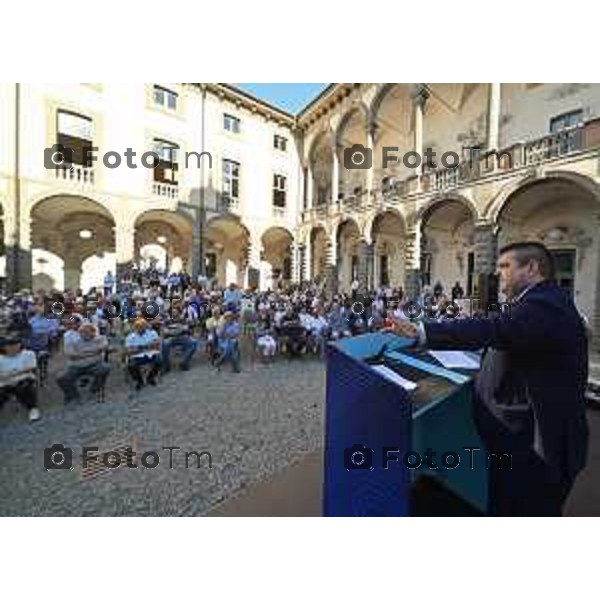 Bergamo Tiziano Manzoni/LaPresse 10-09- 2022 Italia Cronaca Brignano Gera D\'Adda, Bg Apertura campagna elettorale Forza italia Alessandro Sorte