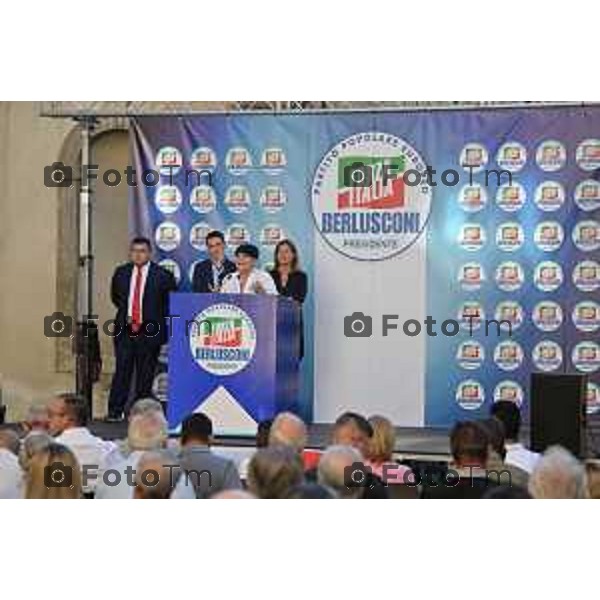 Bergamo Tiziano Manzoni/LaPresse 10-09- 2022 Italia Cronaca Brignano Gera D\'Adda, Bg Apertura campagna elettorale Forza italia Alessandro Sorte