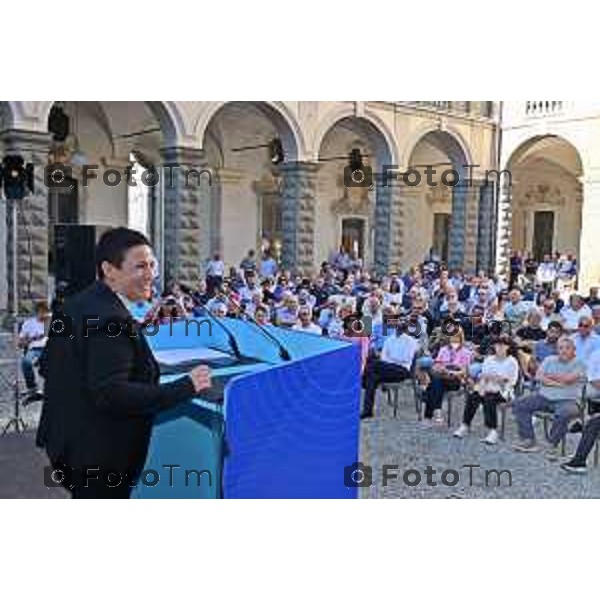 Bergamo Tiziano Manzoni/LaPresse 10-09- 2022 Italia Cronaca Brignano Gera D\'Adda, Bg Apertura campagna elettorale Forza italia Alessandro Sorte Giulio Terzi di Sant\'Agata