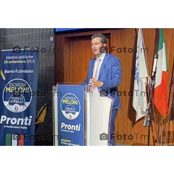 Bergamo Tiziano Manzoni/LaPresse 16-09- 2022 Italia Cronaca Bergamo Dibattito Fratelli d\'Italia in fiera elezioni 2022