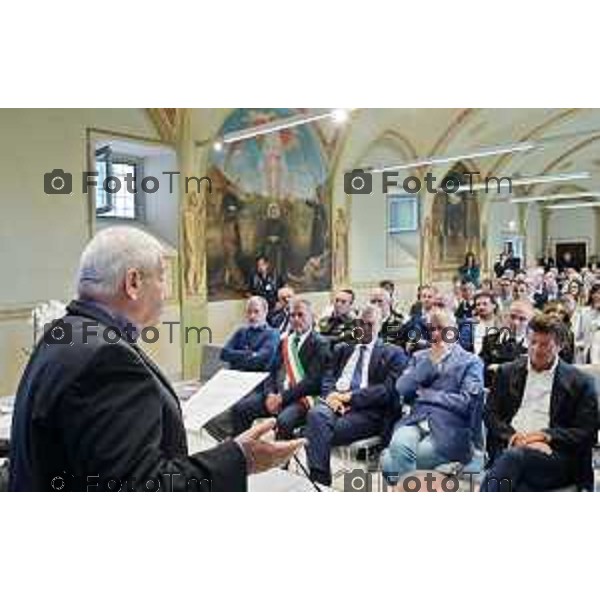 Foto Manzoni Tiziano/LaPresse 17-09-2022 Bergamo Italia - Cronaca - Abbazia di San Paolo d’Argon il progetto diocesano FILEO inaugurata Biblioteca titolata Fulvio Manara