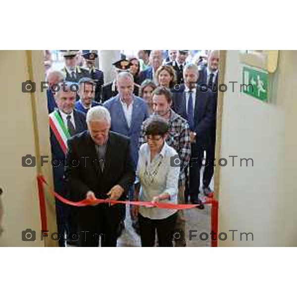 Foto Manzoni Tiziano/LaPresse 17-09-2022 Bergamo Italia - Cronaca - Abbazia di San Paolo d’Argon il progetto diocesano FILEO inaugurata Biblioteca Il Vescovo Beschi con i parenti di Fulvio Manera