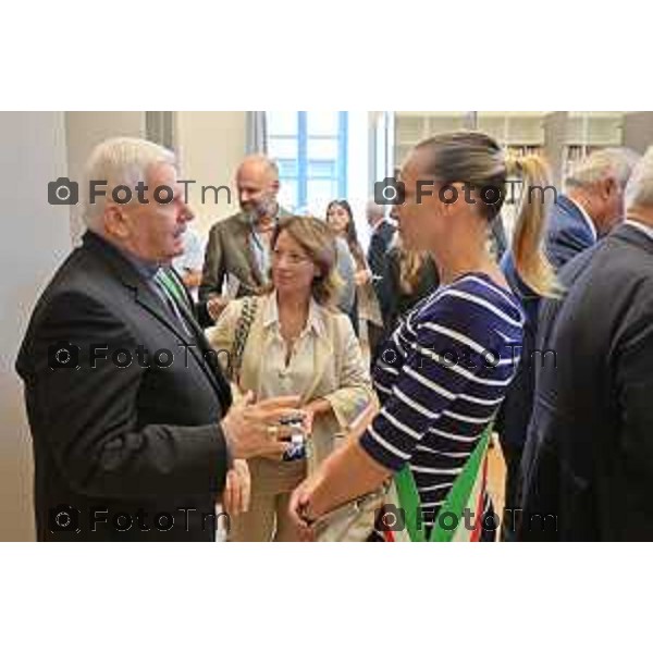 Foto Manzoni Tiziano/LaPresse 17-09-2022 Bergamo Italia - Cronaca - Abbazia di San Paolo d’Argon il progetto diocesano FILEO inaugurata Biblioteca titolata Fulvio Manara