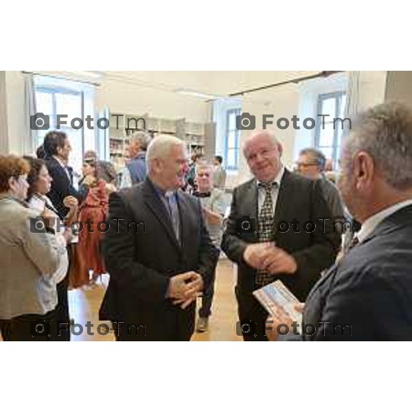 Foto Manzoni Tiziano/LaPresse 17-09-2022 Bergamo Italia - Cronaca - Abbazia di San Paolo d’Argon il progetto diocesano FILEO inaugurata Biblioteca titolata Fulvio Manara Vescovo Beschi e magistrato Tibaldi