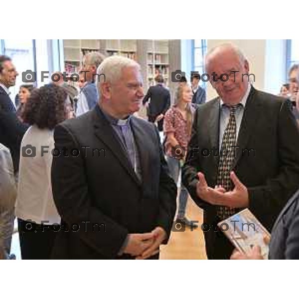 Foto Manzoni Tiziano/LaPresse 17-09-2022 Bergamo Italia - Cronaca - Abbazia di San Paolo d’Argon il progetto diocesano FILEO inaugurata Biblioteca titolata Fulvio Manara Vescovo Beschi e magistrato Tibaldi