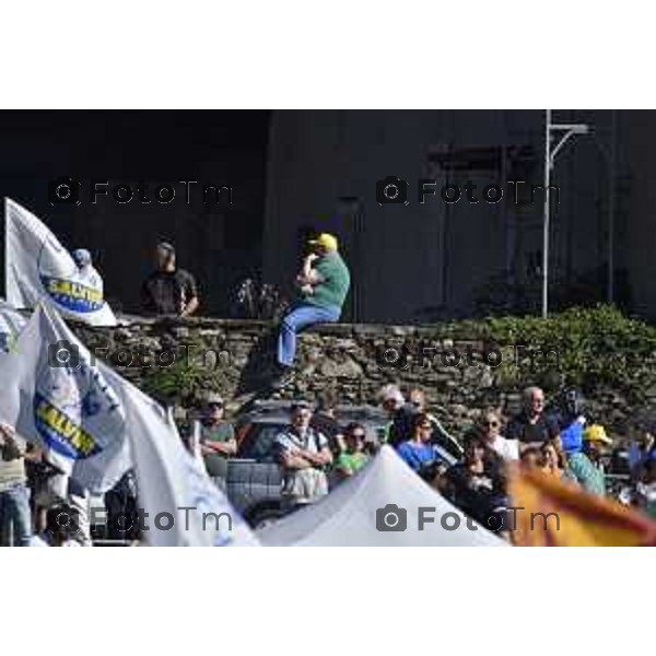 Bergamo Tiziano Manzoni/LaPresse 18-09-2022 Italia Cronaca Pontida Bergamo raduno leghista prima del voto del 25 Settembre 2022 Pontida Bergamo Northern League rally before the vote on 25 September 2022