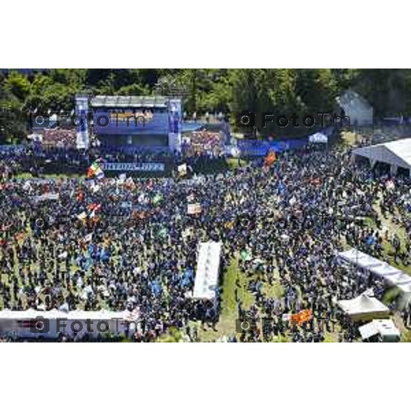 Bergamo Tiziano Manzoni/LaPresse 18-09-2022 Italia Cronaca Pontida Bergamo raduno leghista prima del voto del 25 Settembre 2022 Pontida Bergamo Northern League rally before the vote on 25 September 2022