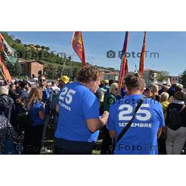 Bergamo Tiziano Manzoni/LaPresse 18-09-2022 Italia Cronaca Pontida Bergamo raduno leghista prima del voto del 25 Settembre 2022 Pontida Bergamo Northern League rally before the vote on 25 September 2022