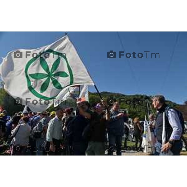 Bergamo Tiziano Manzoni/LaPresse 18-09-2022 Italia Cronaca Pontida Bergamo raduno leghista prima del voto del 25 Settembre 2022 Pontida Bergamo Northern League rally before the vote on 25 September 2022