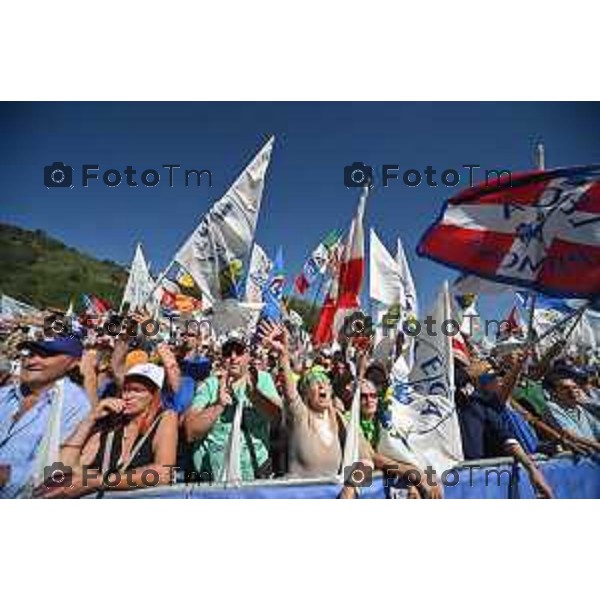 Bergamo Tiziano Manzoni/LaPresse 18-09-2022 Italia Cronaca Pontida Bergamo raduno leghista prima del voto del 25 Settembre 2022 Pontida Bergamo Northern League rally before the vote on 25 September 2022