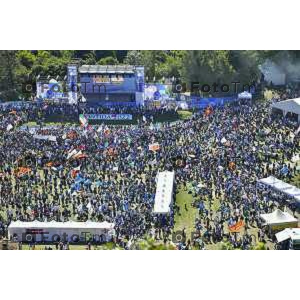 Bergamo Tiziano Manzoni/LaPresse 18-09-2022 Italia Cronaca Pontida Bergamo raduno leghista prima del voto del 25 Settembre 2022 Pontida Bergamo Northern League rally before the vote on 25 September 2022