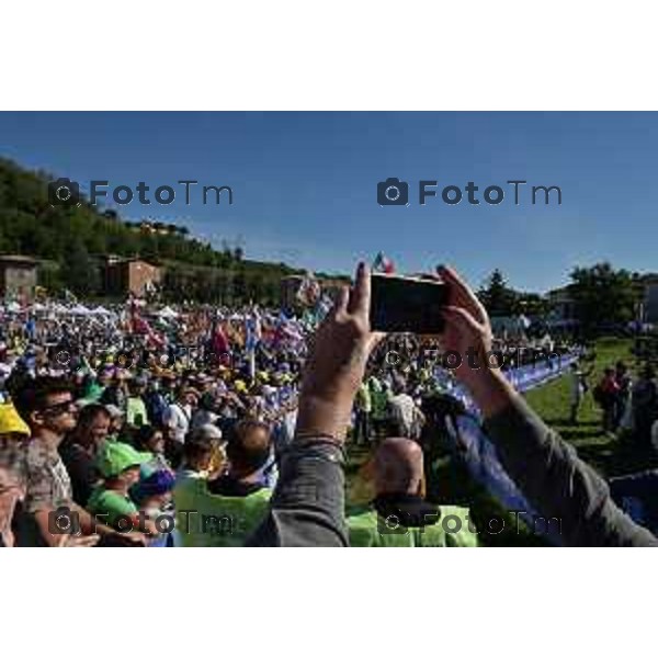 Bergamo Tiziano Manzoni/LaPresse 18-09-2022 Italia Cronaca Pontida Bergamo raduno leghista prima del voto del 25 Settembre 2022 Pontida Bergamo Northern League rally before the vote on 25 September 2022