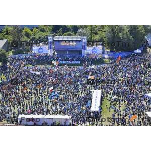 Bergamo Tiziano Manzoni/LaPresse 18-09-2022 Italia Cronaca Pontida Bergamo raduno leghista prima del voto del 25 Settembre 2022 Pontida Bergamo Northern League rally before the vote on 25 September 2022