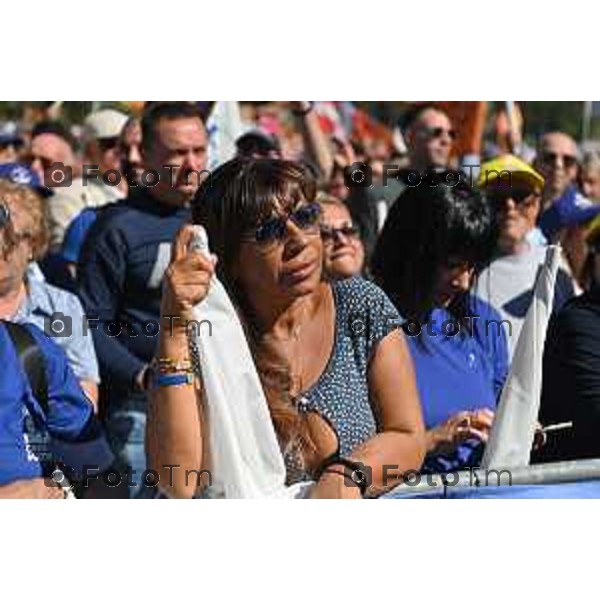 Bergamo Tiziano Manzoni/LaPresse 18-09-2022 Italia Cronaca Pontida Bergamo raduno leghista prima del voto del 25 Settembre 2022 Pontida Bergamo Northern League rally before the vote on 25 September 2022