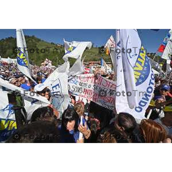 Bergamo Tiziano Manzoni/LaPresse 18-09-2022 Italia Cronaca Pontida Bergamo raduno leghista prima del voto del 25 Settembre 2022 Pontida Bergamo Northern League rally before the vote on 25 September 2022