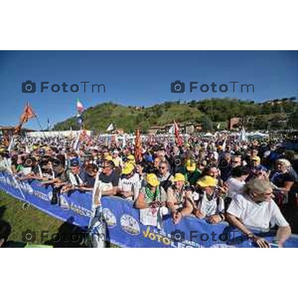 Bergamo Tiziano Manzoni/LaPresse 18-09-2022 Italia Cronaca Pontida Bergamo raduno leghista prima del voto del 25 Settembre 2022 Pontida Bergamo Northern League rally before the vote on 25 September 2022