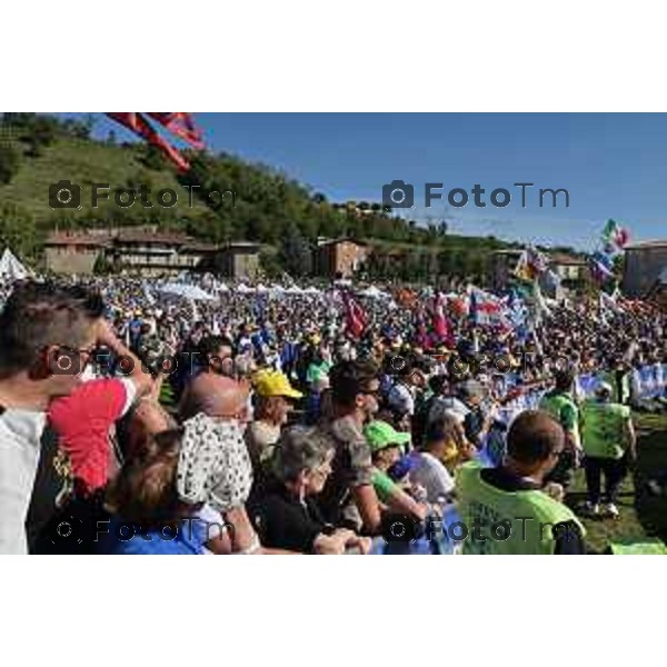 Bergamo Tiziano Manzoni/LaPresse 18-09-2022 Italia Cronaca Pontida Bergamo raduno leghista prima del voto del 25 Settembre 2022 Pontida Bergamo Northern League rally before the vote on 25 September 2022